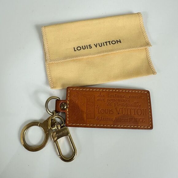Louis Vuitton Vachetta Leather Key Ring Bag Charm - Picture 15 of 15